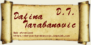 Dafina Tarabanović vizit kartica